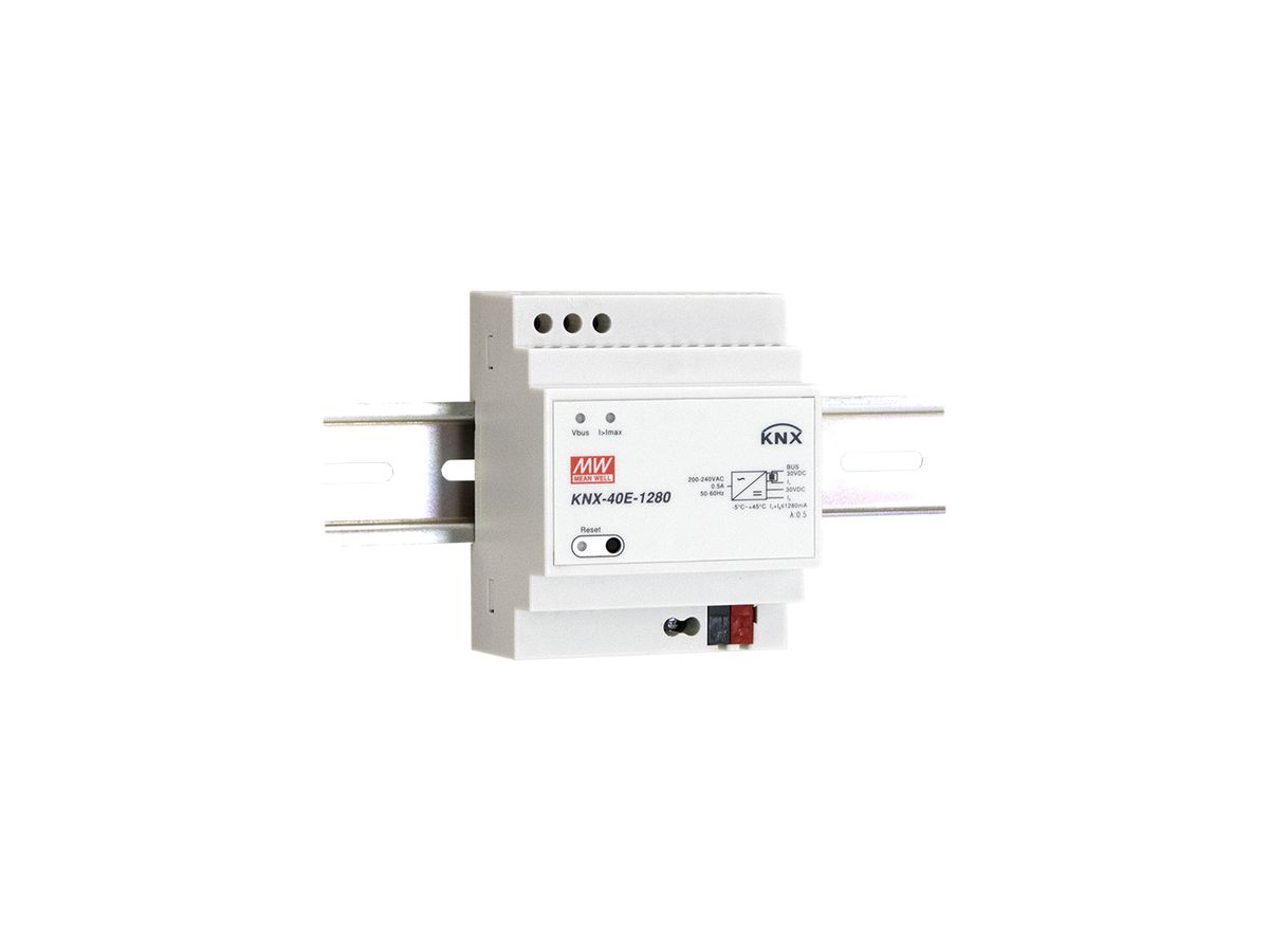 REG-Spannungsversorgung MW KNX-40E-1280, 1280mA, 30VDC, 4TE
