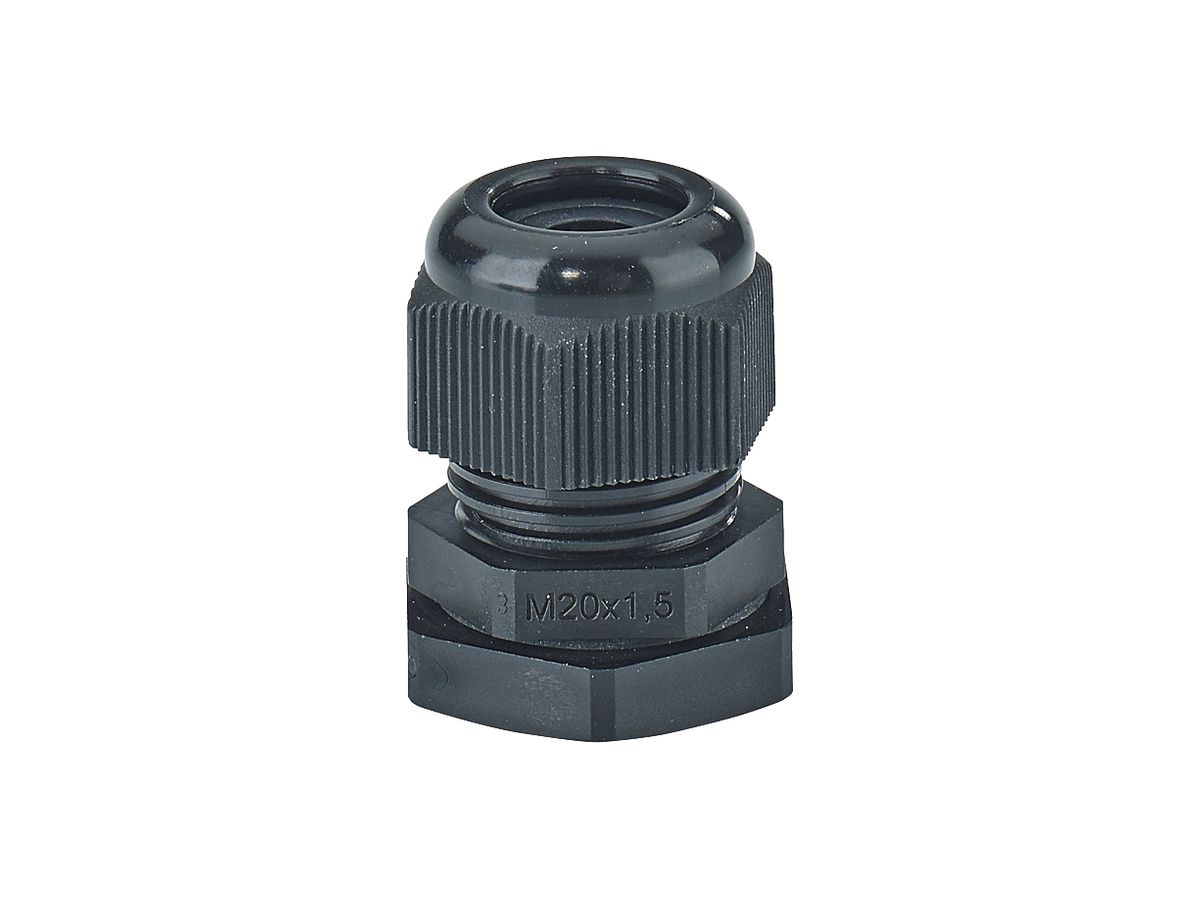Kabelverschraubung Hensel IP66/IP67/IP69, M20, schwarz, GDP IEC 60695-2: 960°C