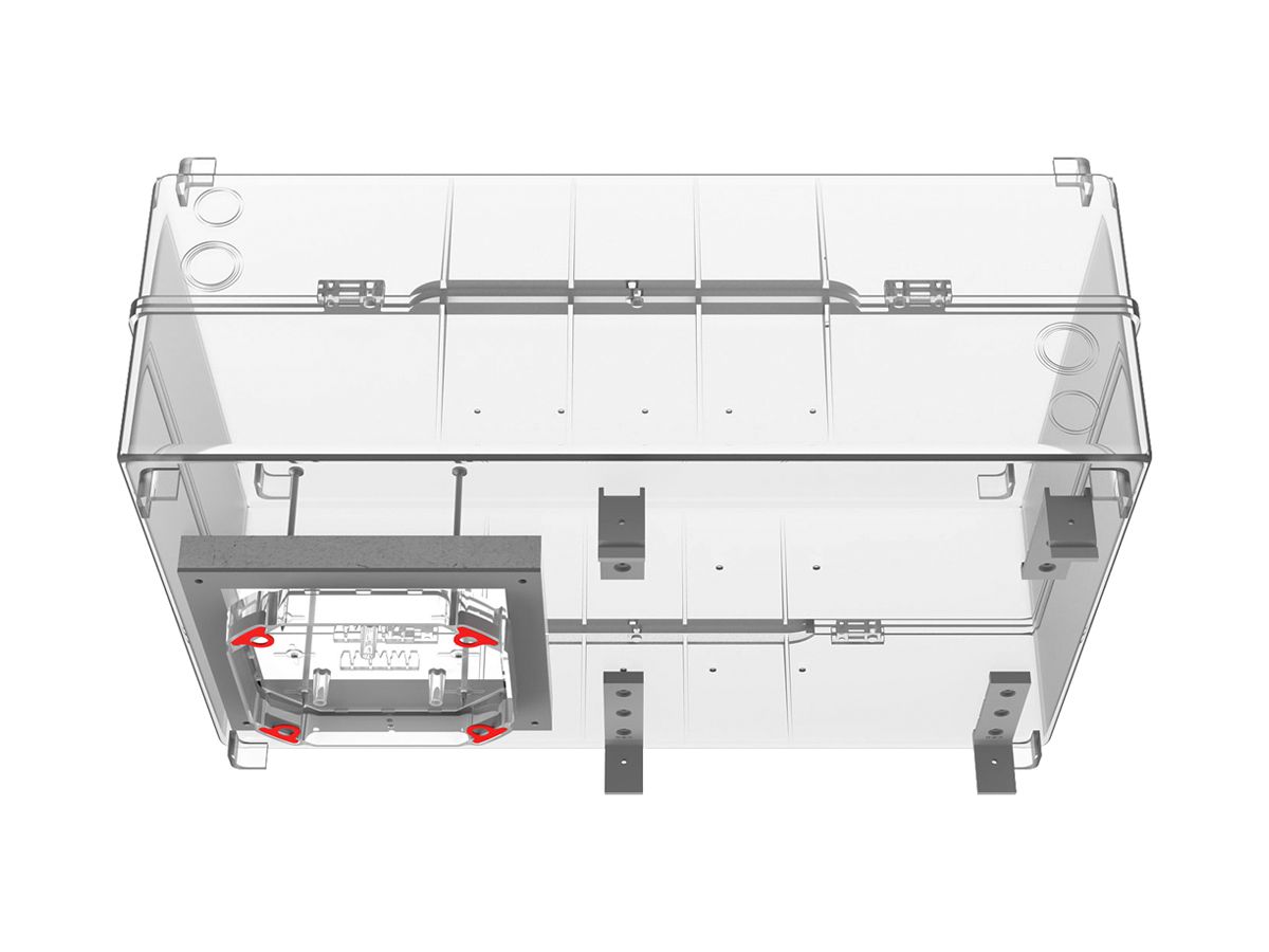EB-Gehäuse Kubus für Ortbeton Kunststoff 385×250×170mm