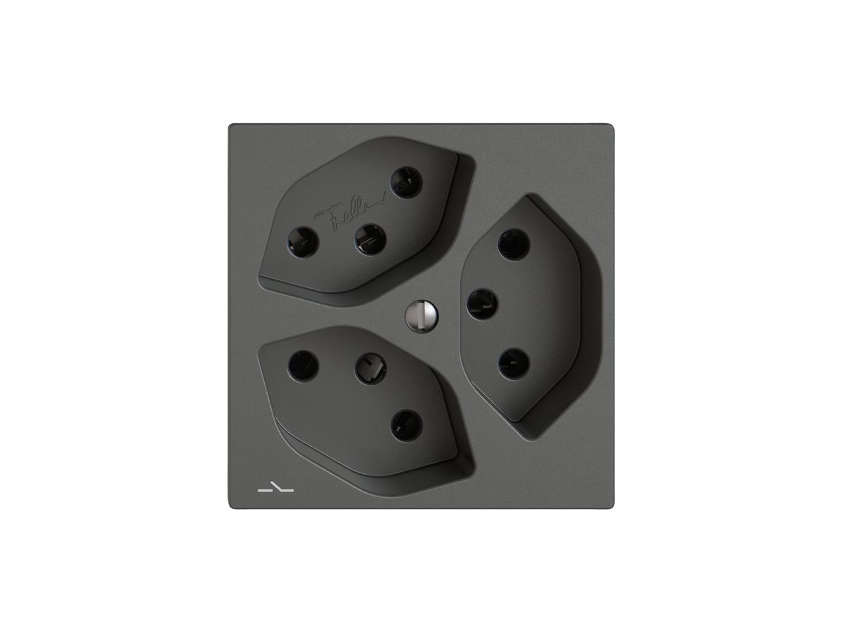 Steckdose EDIZIO.liv SNAPFIX® 3×T13 1×S dgu