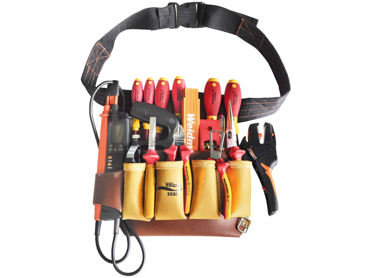 Werkzeugtasche Weidmüller WZTE Leder Premium 16-teilig