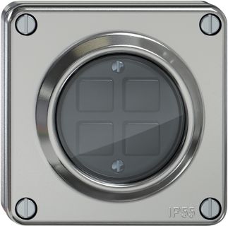 KNX Secure Taster, RGB, mit LED, ohne Papiereinlage