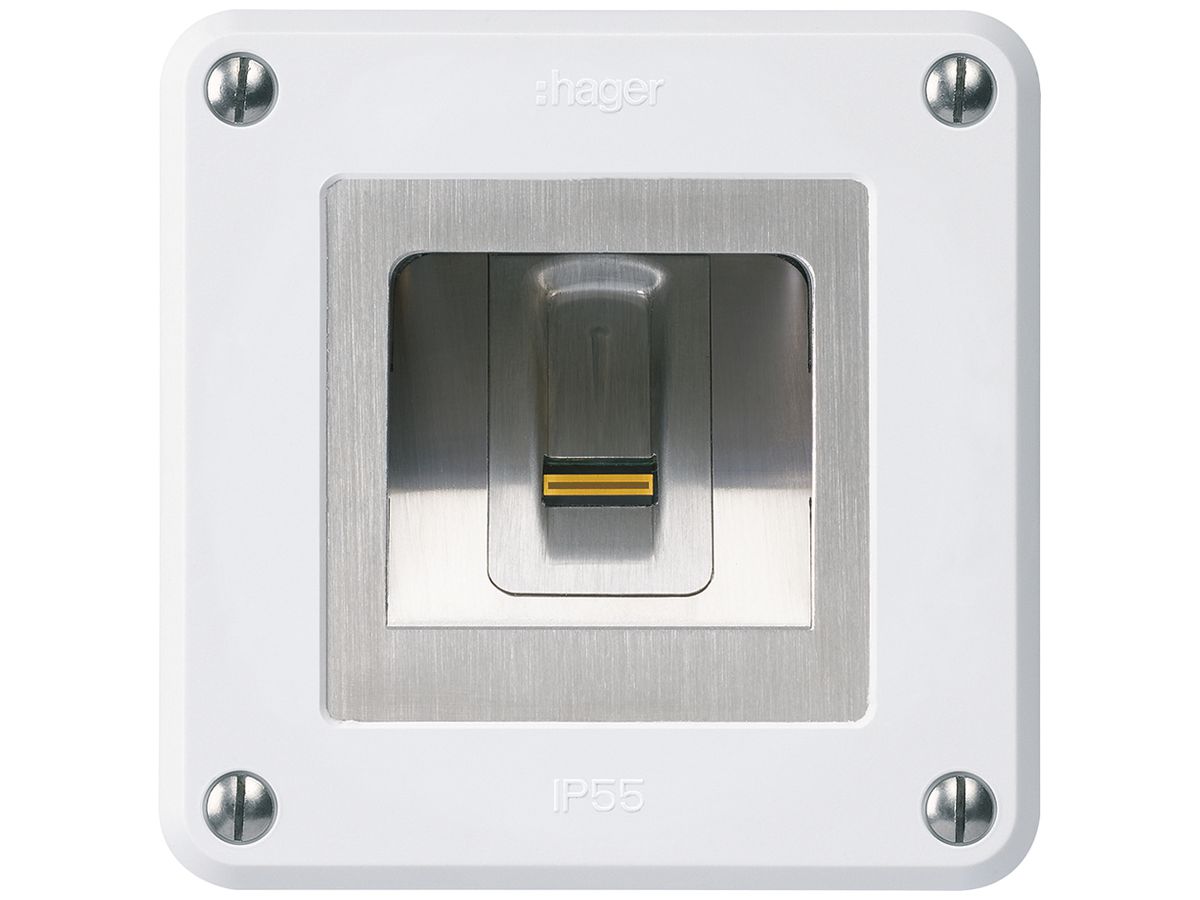 NUP-Fingerscanner Hager ekey-arte robusto C weiss