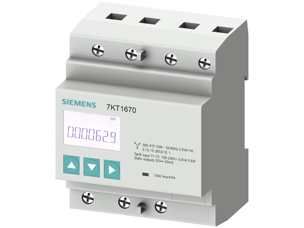 Messgerät Siemens SENTRON 3L Modbus RTU/ASCII+MID, L-L 400V, L-N 230V, 80A