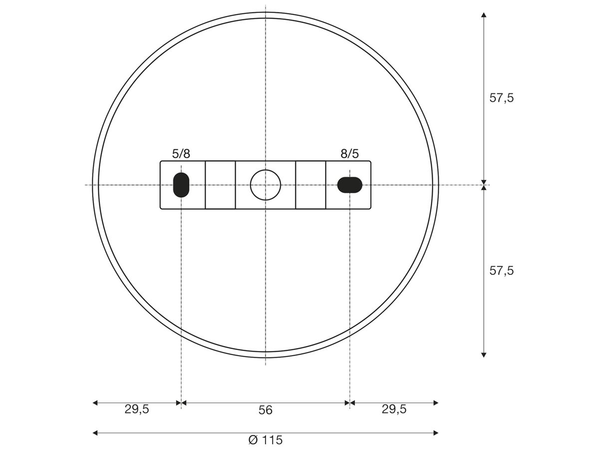 AP-Deckenrosette SLV Leuchtenanschlussadapter 1-phasig schwarz