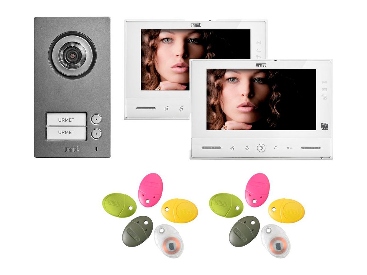 Video-Türsprechanlage-Set Urmet Note 2 für 2-Familienhaus