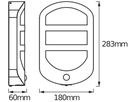LED-Wandleuchte LDV ENDURA STYLE PLATE WALL SEN 12.5W 630lm 3000K Edelstahl