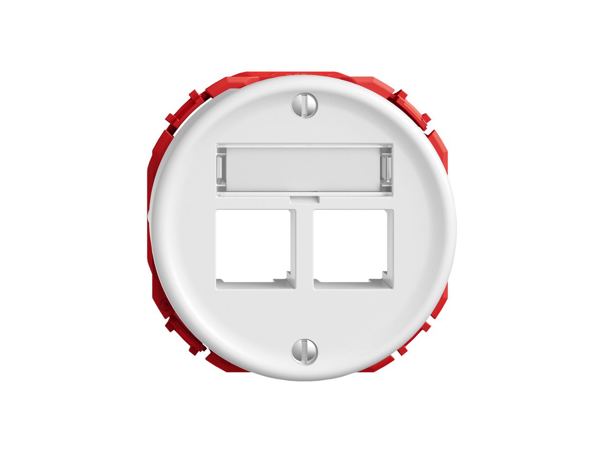 Montageset STANDARDdue EASYNET S-One SNAPFIX® gerade für 2×RJ45 ws