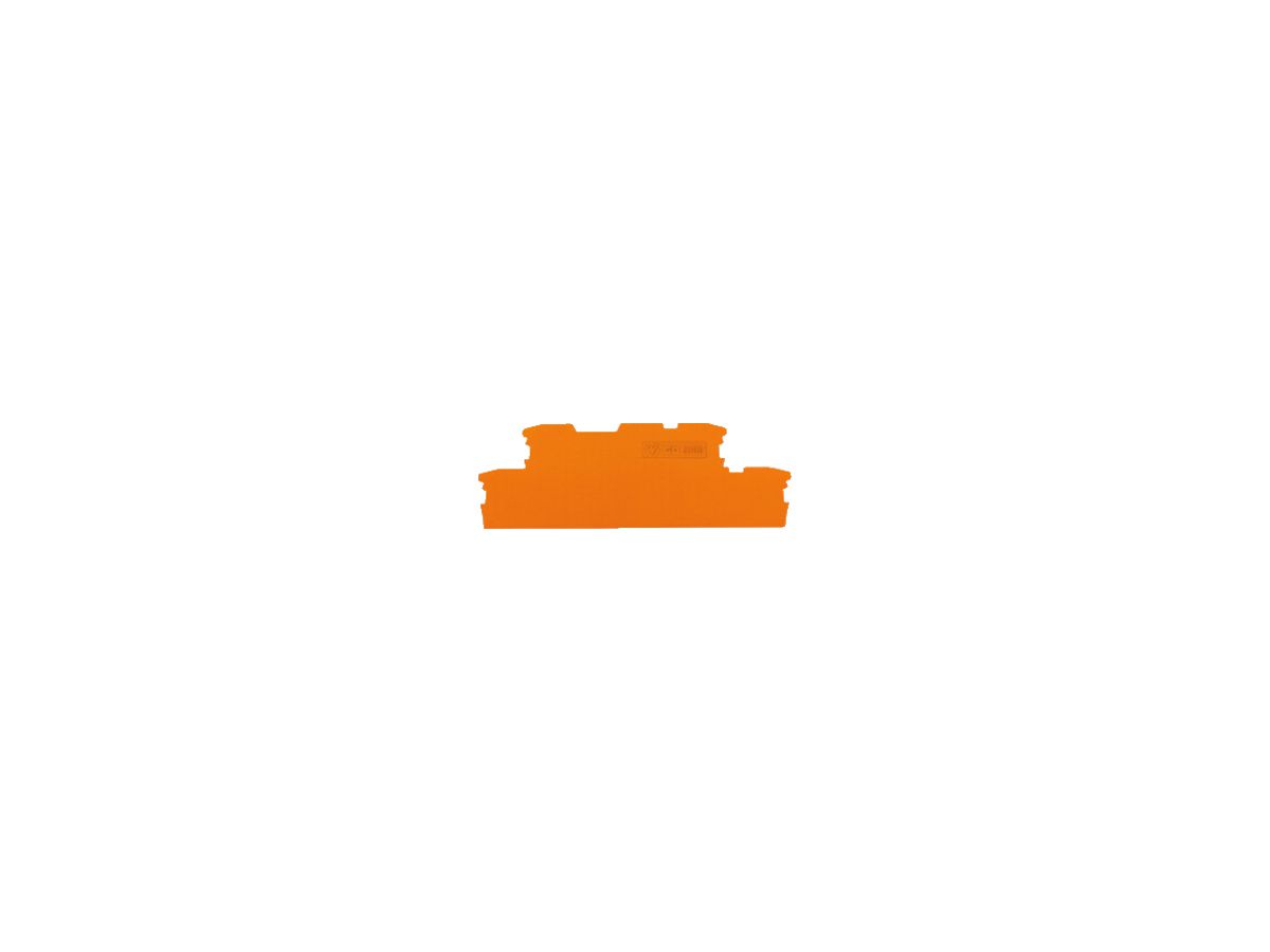 Abschluss und Zwischenplatte WAGO 1mm dick orange