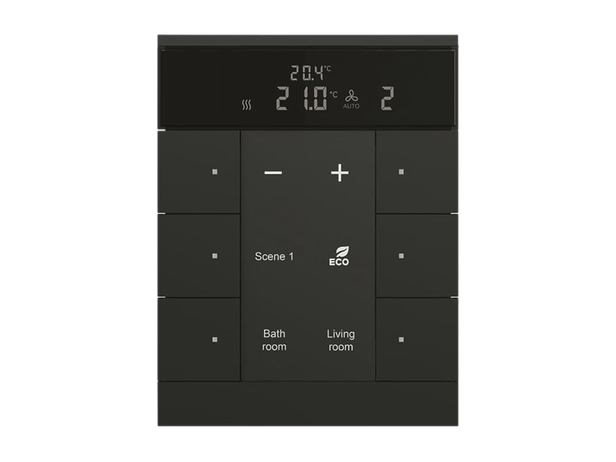 Controller-Nebenstelle klein ABB-Tenton, 6 Tasten, schwarz matt