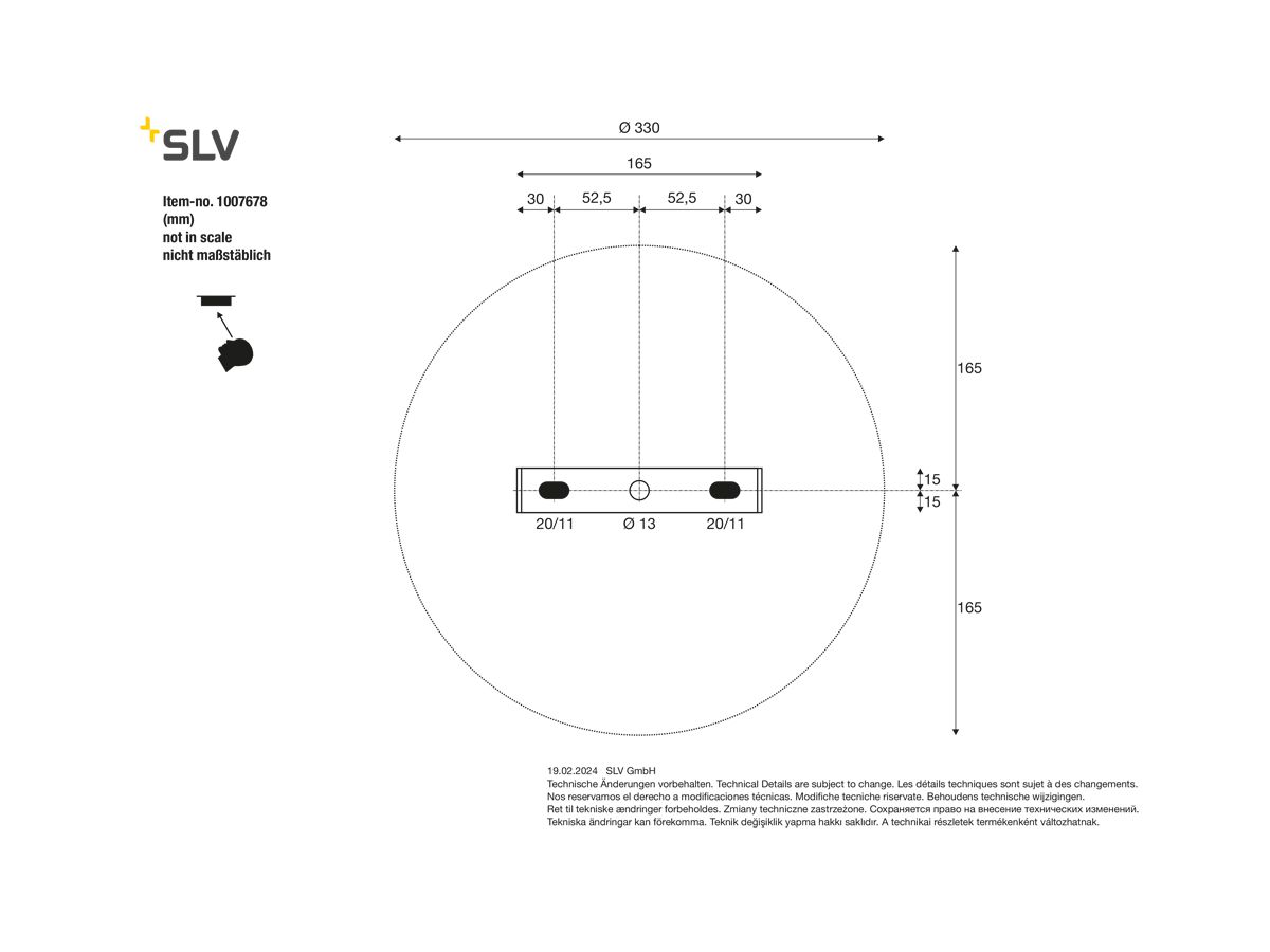 Befestigungsbügel SLV HIGHBAY Stahl 202.5×49.6×132mm schwarz