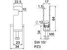Schnellverleger BET 2056 F-Fuss Kunststoff 8…12mm 2×Kabel Stahl tfZn