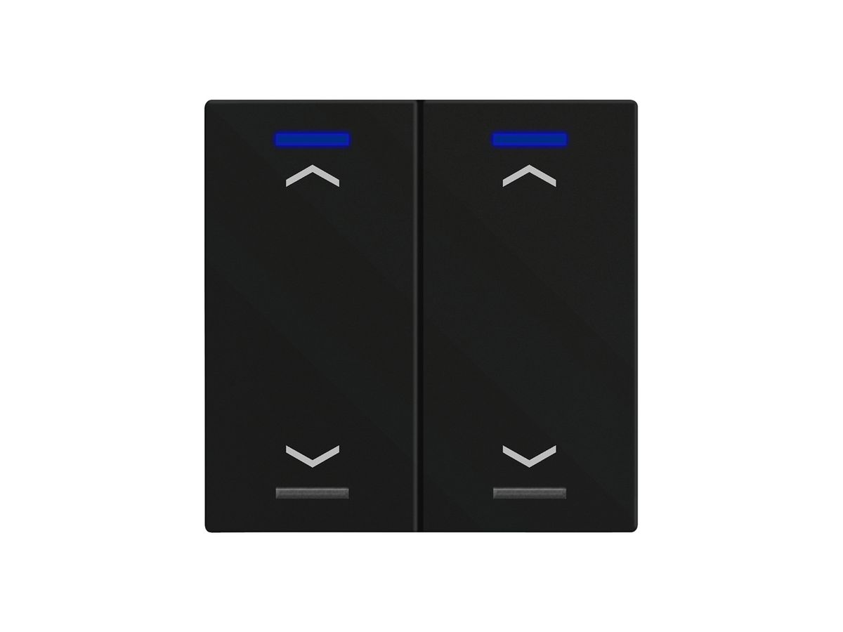 EB-Taster KNX RGBW MDT BE-TAL600216.A1 2T/4B schwarz matt "Jalousie"