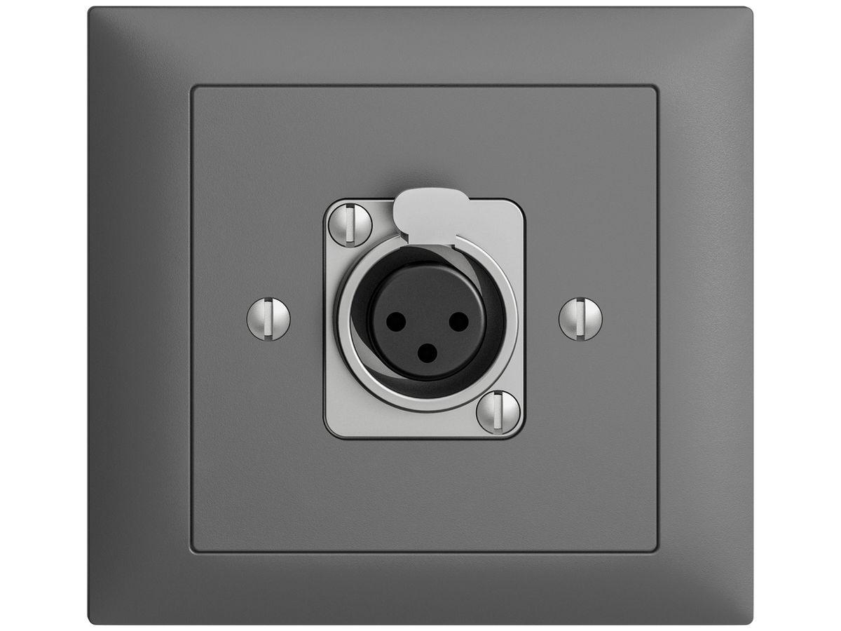 EB-Montageset EDIZIOdue FKE XLR dunkelgrau