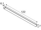 LED-Lichtleiste SLV INDUSTRY 18/32W 4350lm 830/840/857 1220×61mm weiss