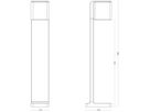LED-Pollerleuchte Steinel GL 80 iHF Bluetooth 9.5W 632lm 3000K IP44 silber