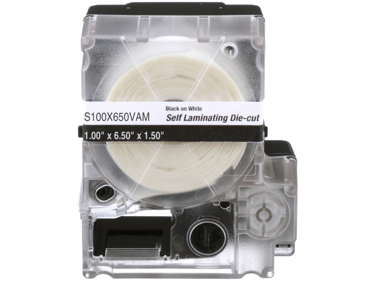 Etikettenkassette Panduit MP, selbstlaminierend, 25.4×165.1mm klar/weiss