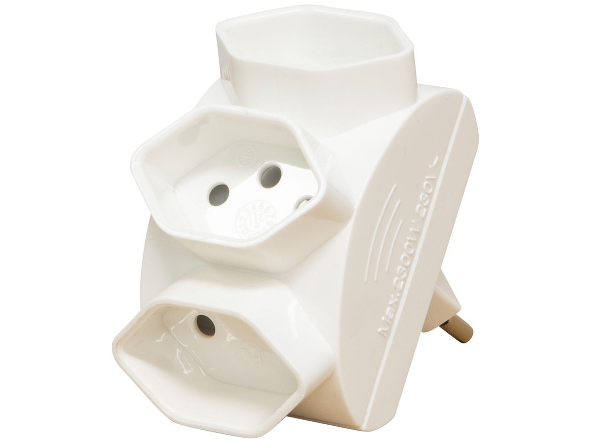Abzweigstecker Brennenstuhl 3×T13 weiss