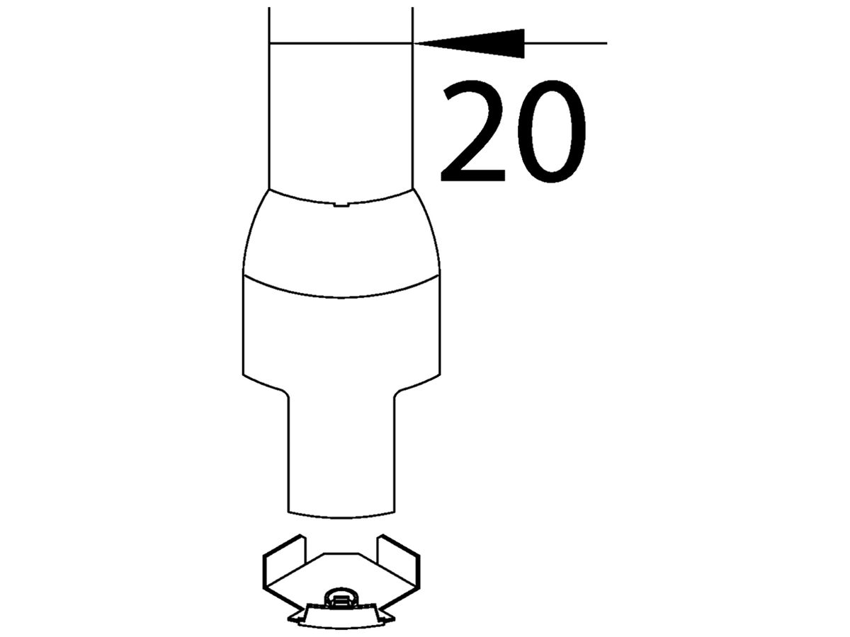 Anschlussstück Hager für SL20055 Dekor alu