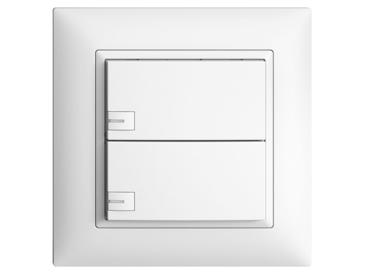 UP-KNX-Taster RGB EDUE FMI, 250mW, m.RGB-LED, 2×Taste, 1×Tastenb., ws