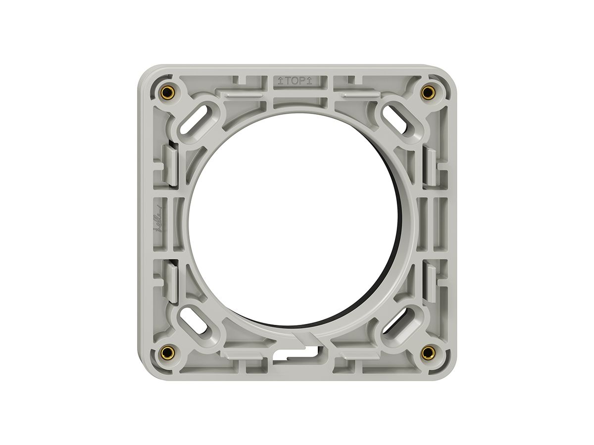 NUP-Montagerahmen NEVO, 1×1, mit Moosgummidichtung, 87×87mm, lichtgrau