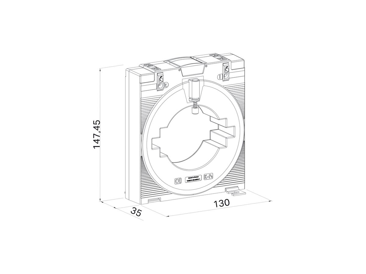 Stromwandler WAGO 2500A/5A Bemessungsleistung 10VA Genauigkeitsklasse 1