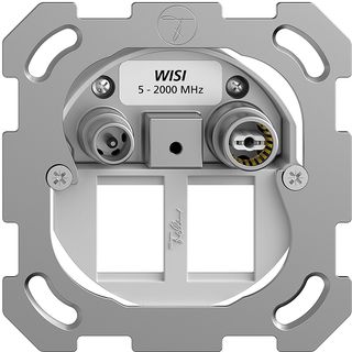 Einsätze zu Antennen-Steckdosen, mit Modulplätzen RJ45