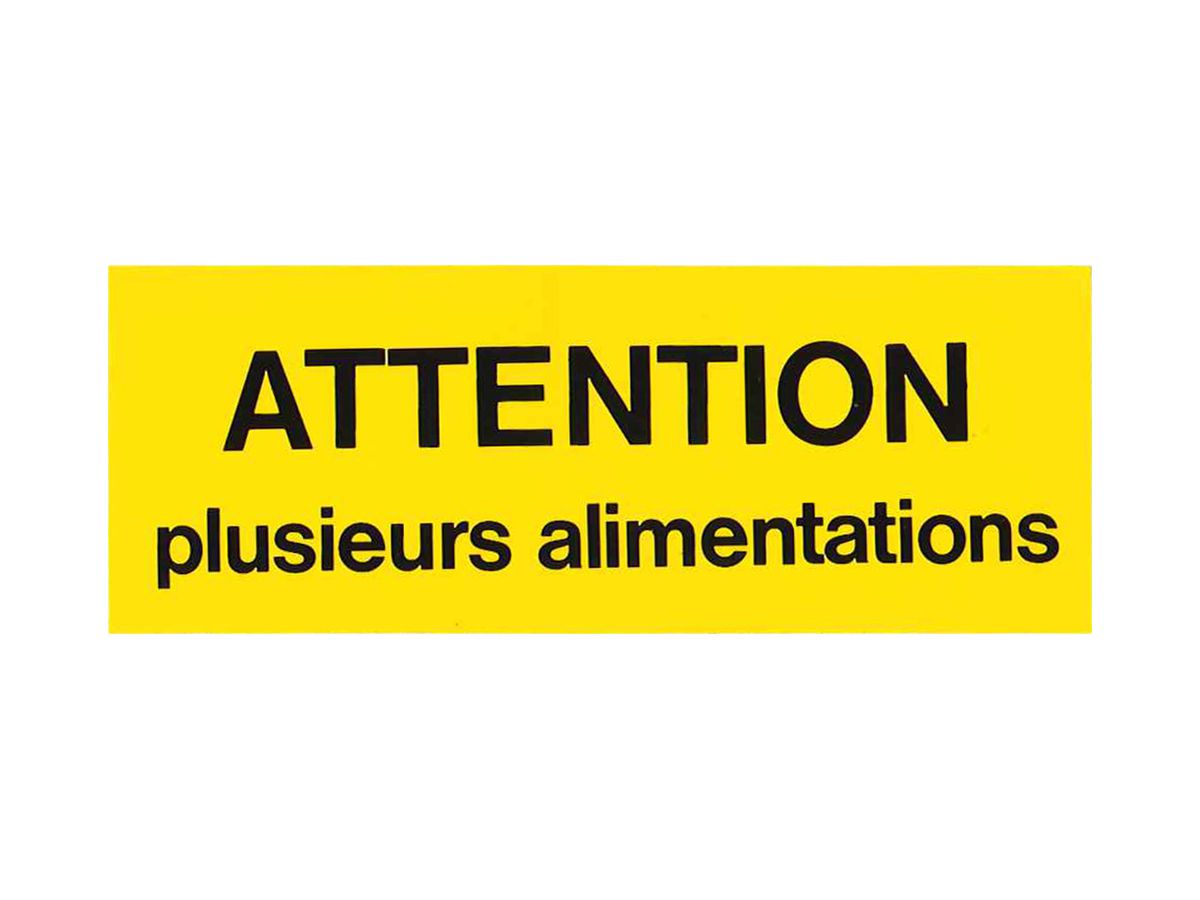 Warnschild Kunststoff 80×30mm gelb/schwarz