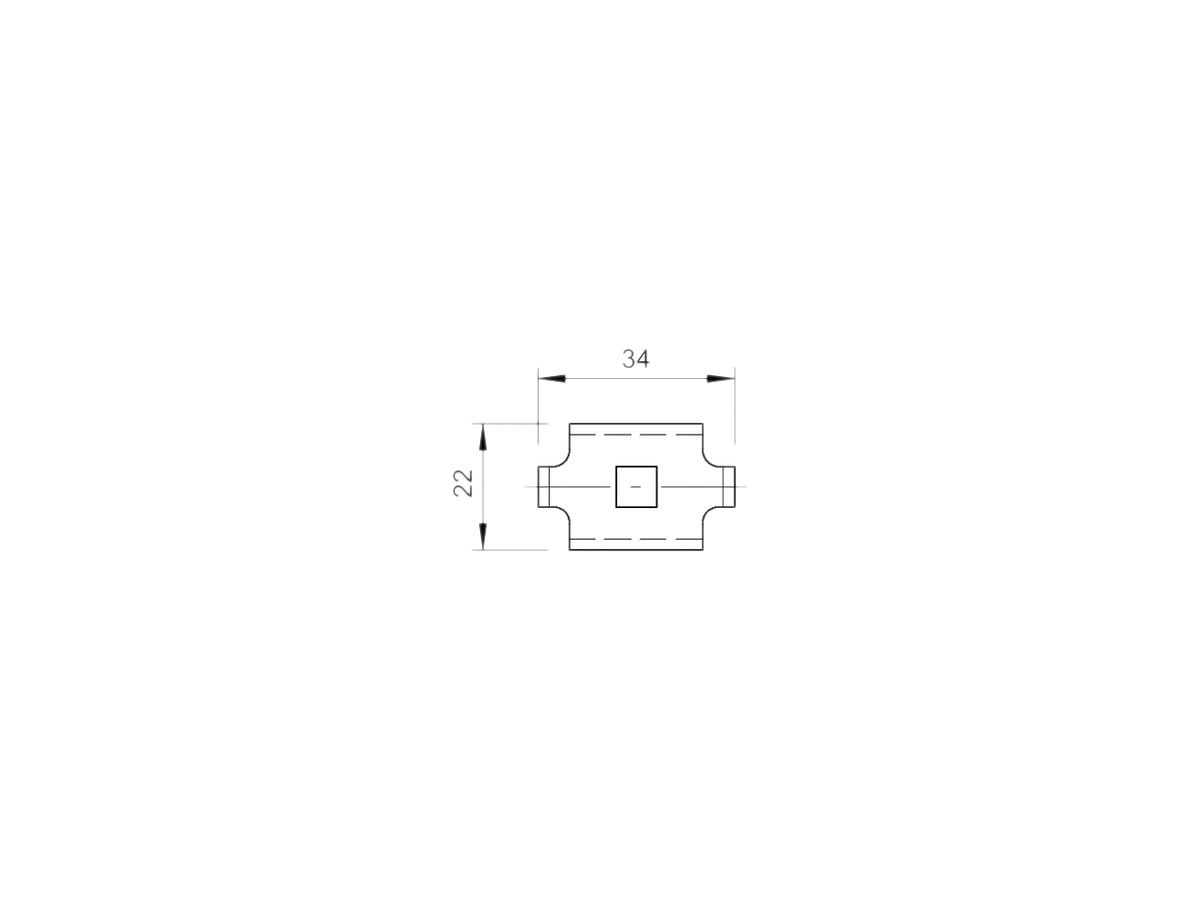 Klemmstück Bettermann 22×34mm galvanisch verzinkt