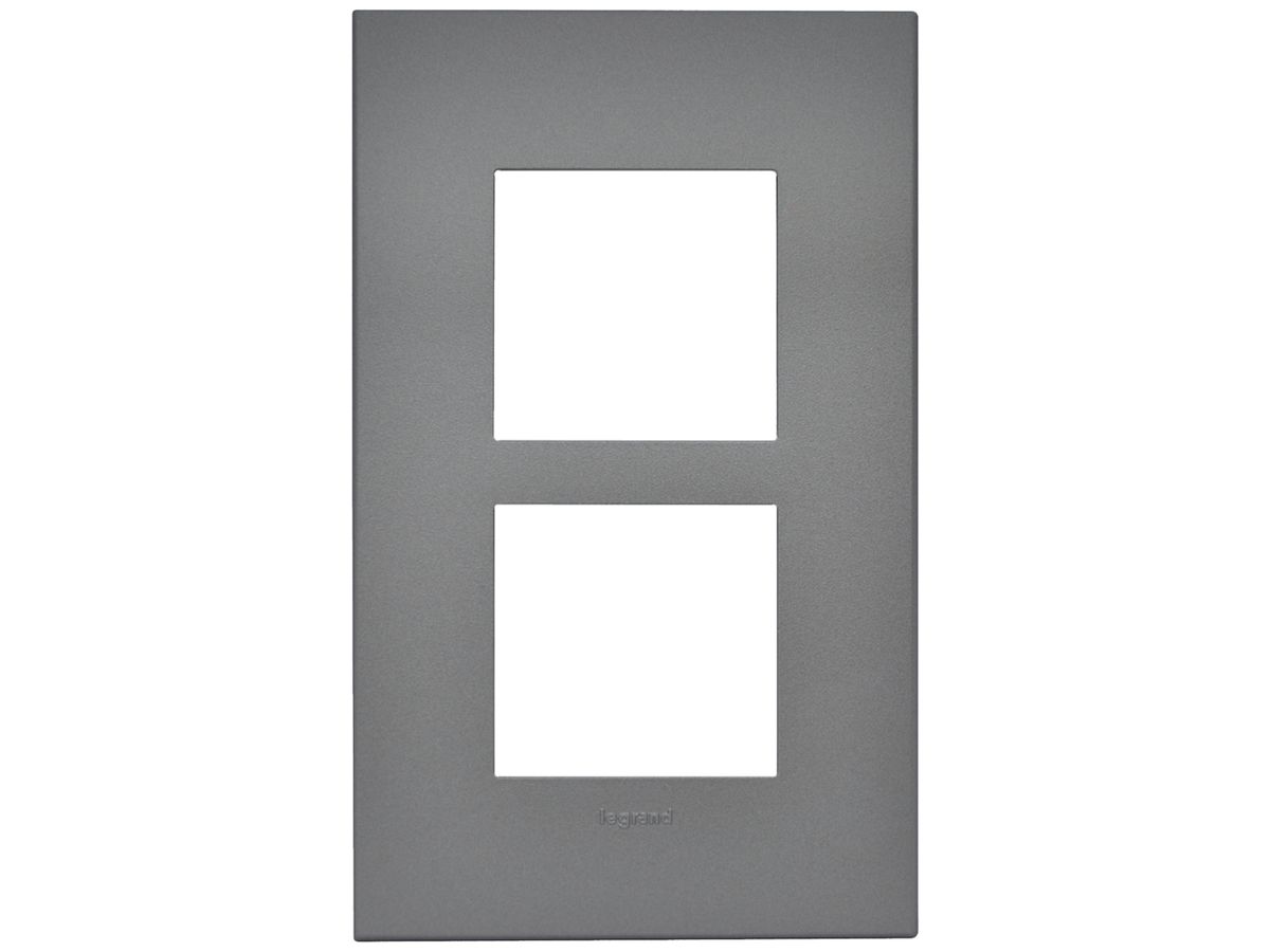 UP-Kopfzeile Legrand Arteor 1×2 horizontal 157×92mm Magnesium