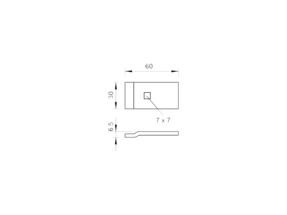 Klemmstück Bettermann 60×30mm für Kabelleitern H=110mm