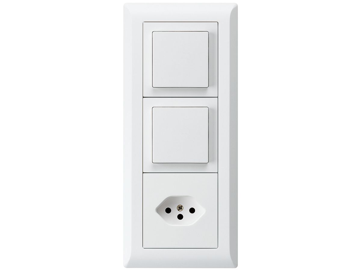 UP-Kombination kallysto.line Gr.I-I-I vertikal 2×Schalter S3+Typ 13 weiss