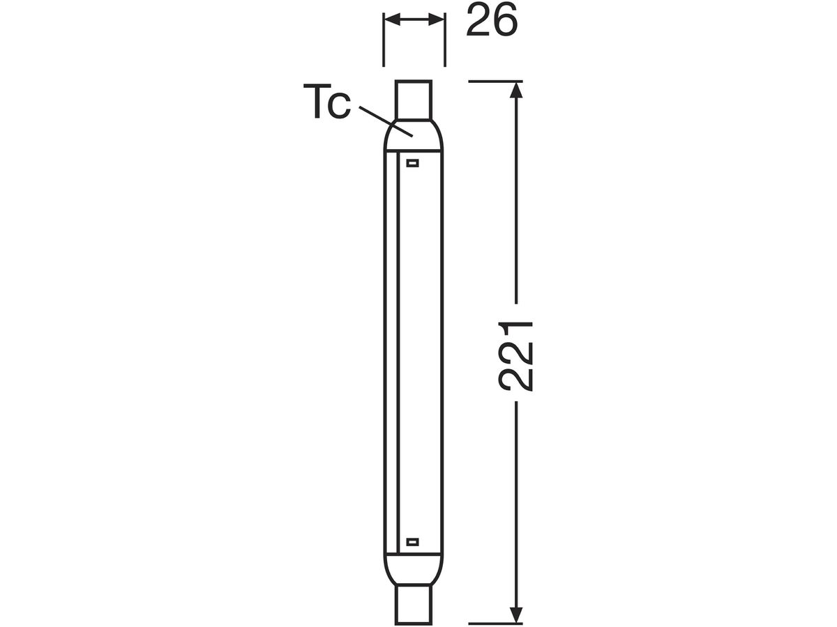 LED-Lampe  LED LINE S15s 4W 350lm 2700K 221mm opal