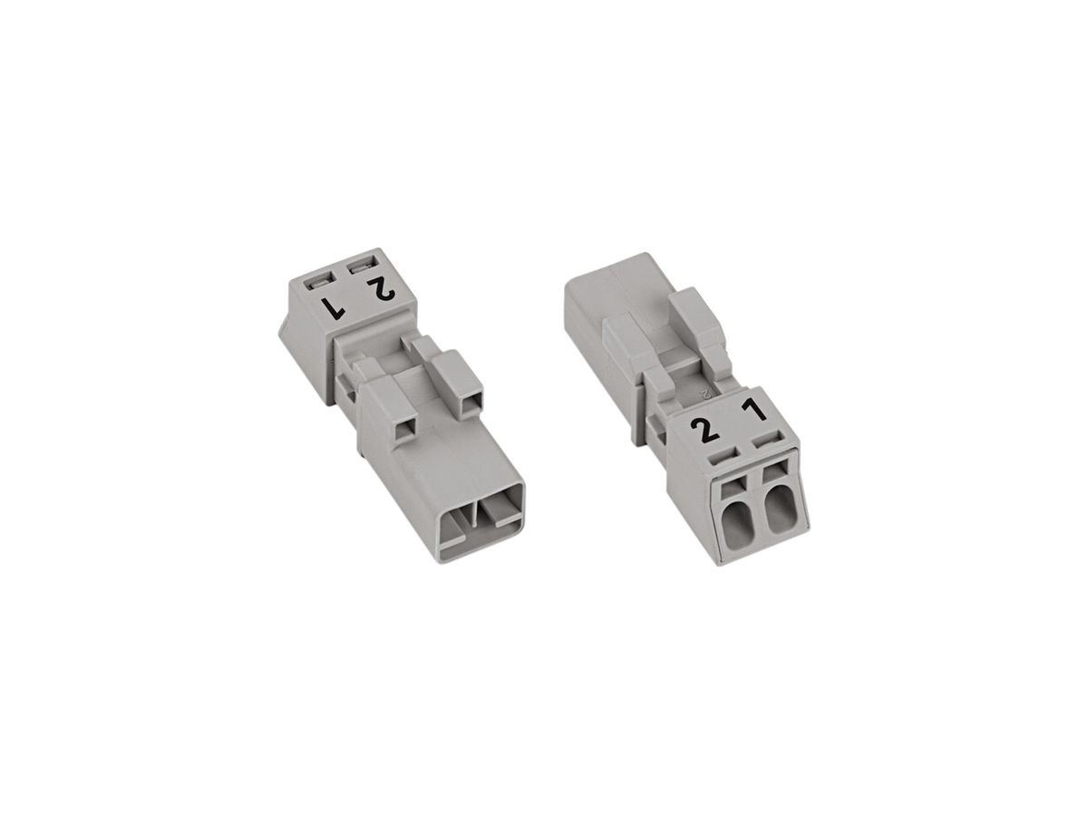 Stecker WAGO 2L 0.25…1.5mm² grau Codierung B 16A 250V ohne Zugentlastungsgehäuse