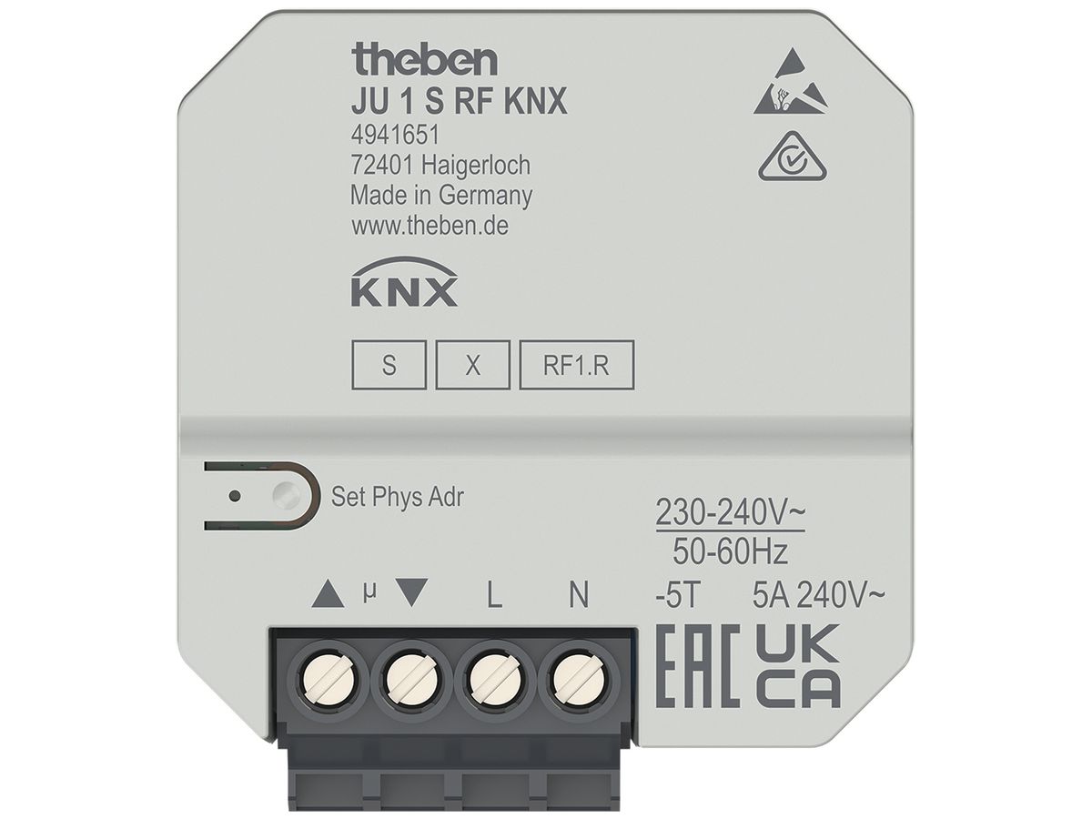 UP-Jalousieaktor KNX Theben JU 1 S RF 1-Kanal