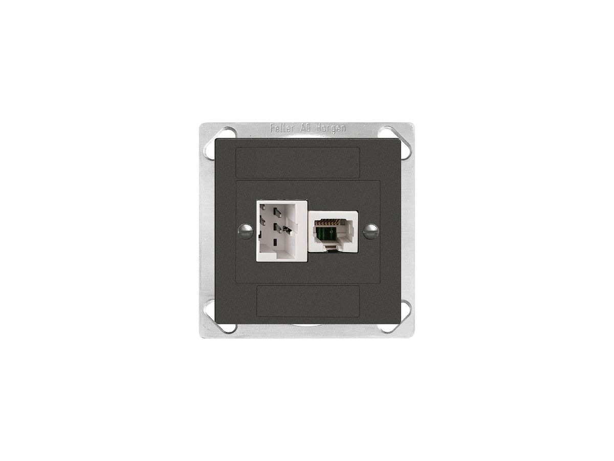 EB-Dose xDSL RJ45/TT83 schwarz, ITplus EDIZIOdue mit Filter