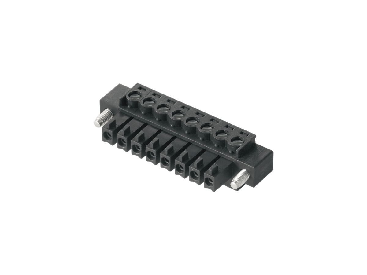 Buchsenstecker Weidmüller BCZ Flansch 3.81mm 12L verzinnt schwarz