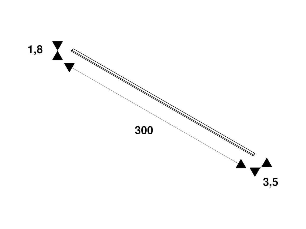 AP-Stromschiene SLV 1-phasig 3m schwarz