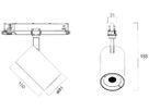 LED-Spot Sylvania Pixo Large 40W 5050lm 930 24/36/54° DALI AD3PH Ø91mm schwarz
