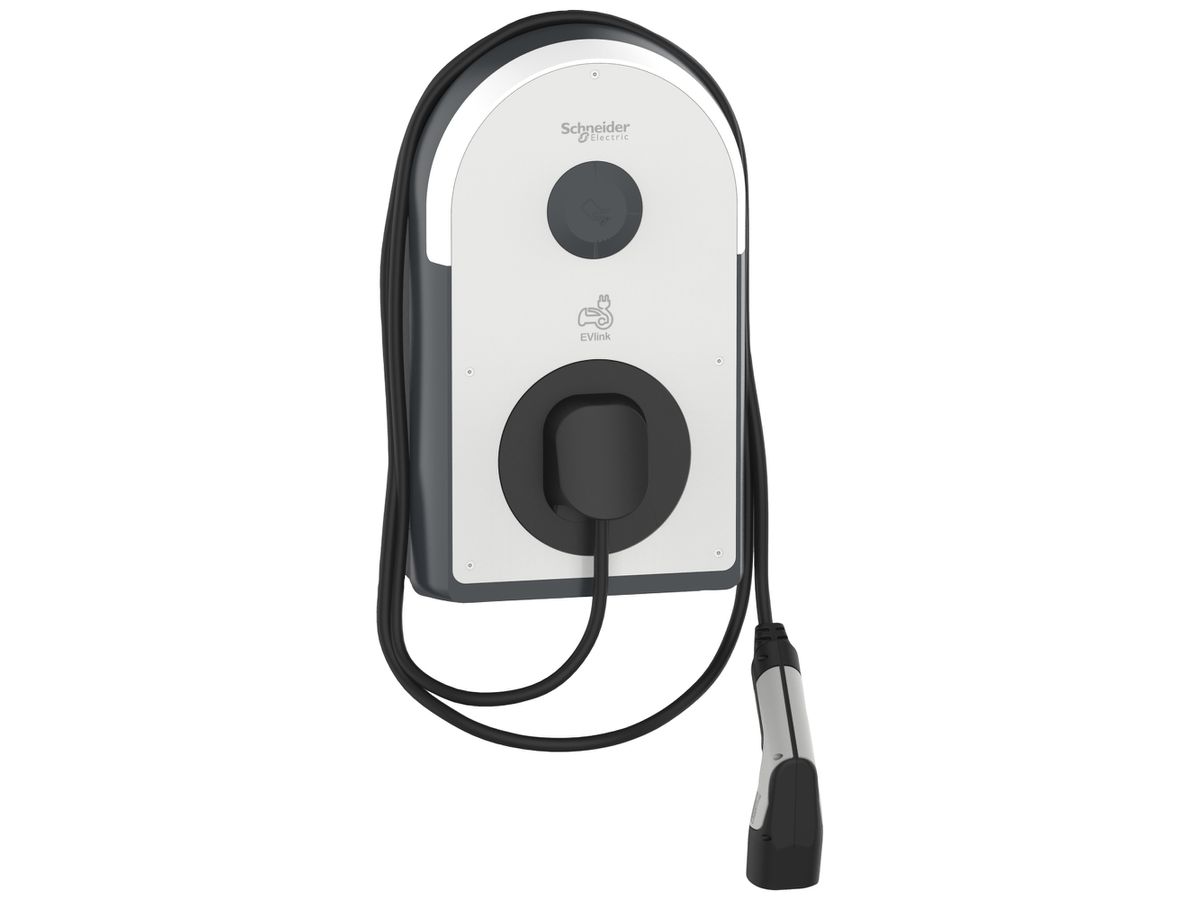 Ladestation EVlink Pro AC 3-phasig 1 Ladepunkt 22kW Kabel 5m FI Typ A1