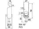 Schnellverleger BET 2056 U-Fuss Kunststoff 16…22mm 2×Kabel Stahl tfZn