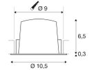 EB-LED-Deckenleuchte SLV NUMINOS M 12W 1800lm 3000K NB DALI DIM Ø105×68mm sz