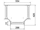 T-Stück BET RT 110×300mm Edelstahl A2 blank