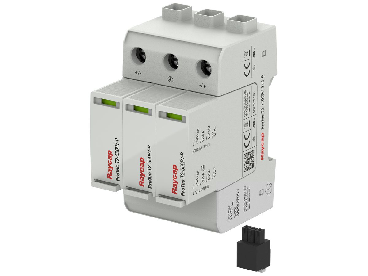 REG-Überspannungsableiter ProTec T2-1100PV-3+0-R, Typ 2, 1100VDC