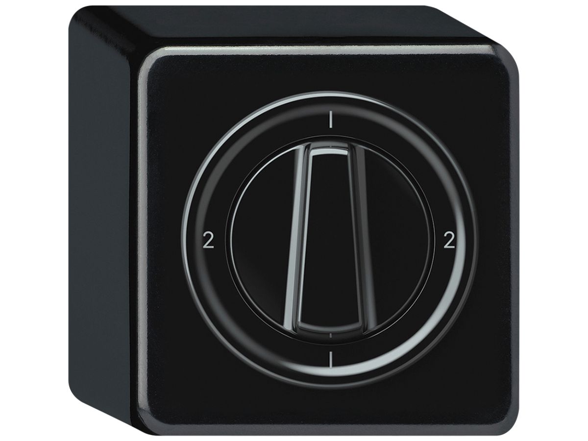 AP-Drehschalter origin Umschalter 3/1L 16A 250V 1-2-1-2 88×88×54mm schwarz