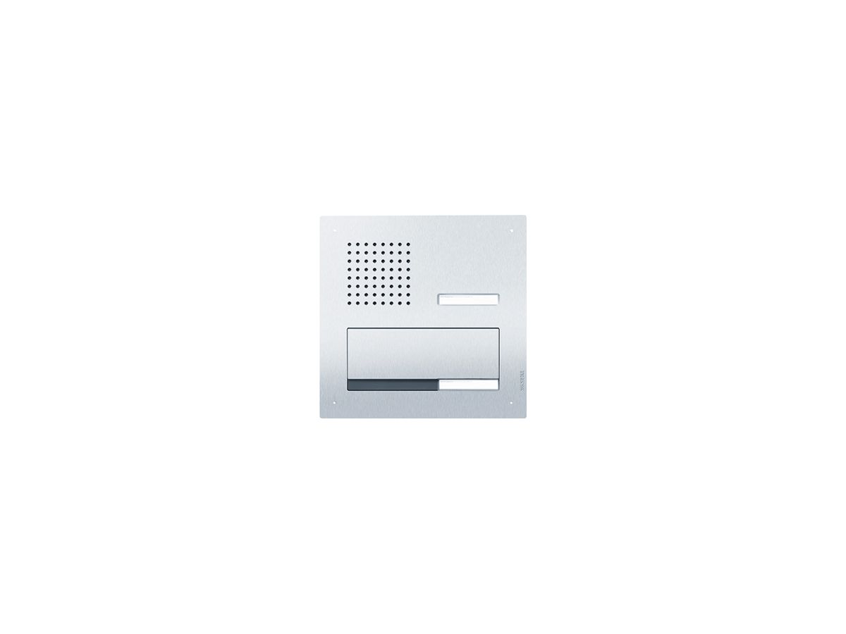 Briefeinwurfklappe Audio Siedle Classic 2 Module silber 312×302mm