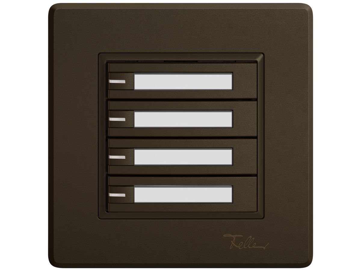 UP-KNX-Taster RGB EDIZIO.liv SNAPFIX® Temperaturfüh.RGB-LED Pap.4×T 1-Tbed.br