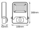 LED-Strahler LDV ENDURA FLOOD SENSOR 10W 800lm 3000K anthrazit IP44