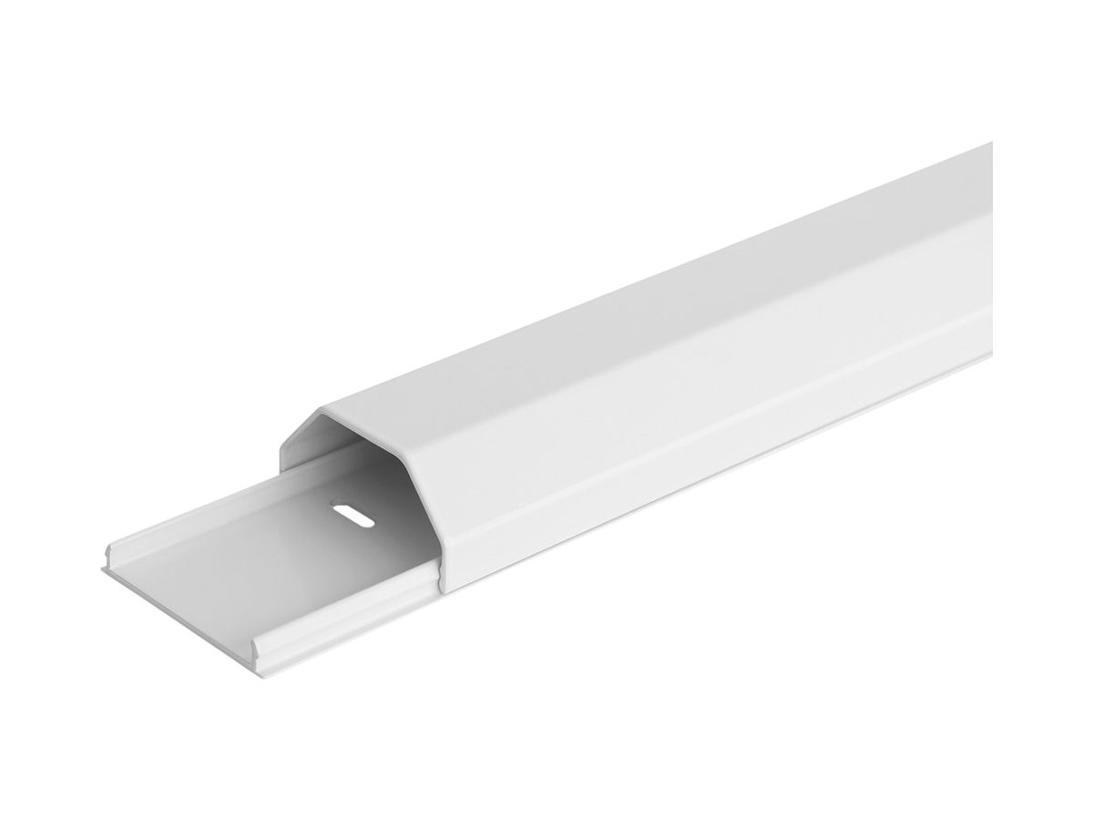 Leitungsführungskanal ROLINE 1100×50×26mm abgeschrägt Aluminium weiss