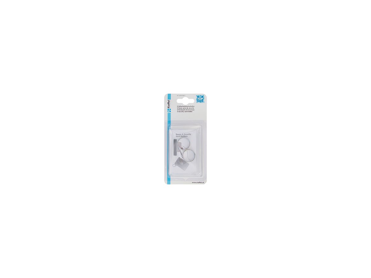 Kartenanhänger Rieffel KT 1070 54×86mm Kunststoff transparent 2Stk